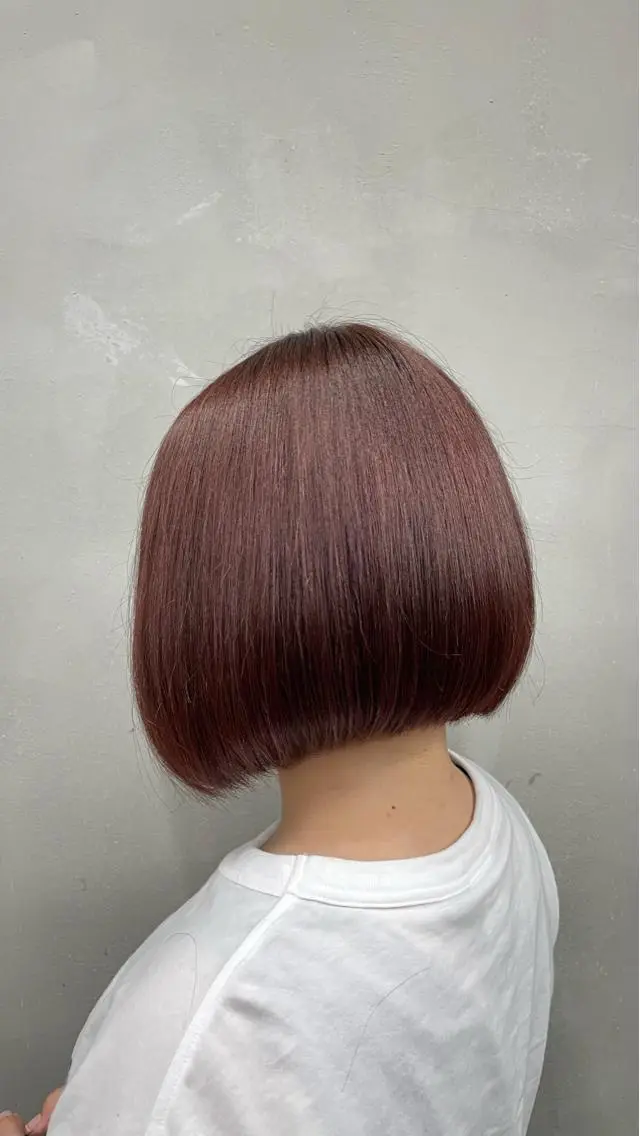 ミディアム カラー ピンクカラー ボブ igarashi 【レイヤーカット】のヘアスタイル