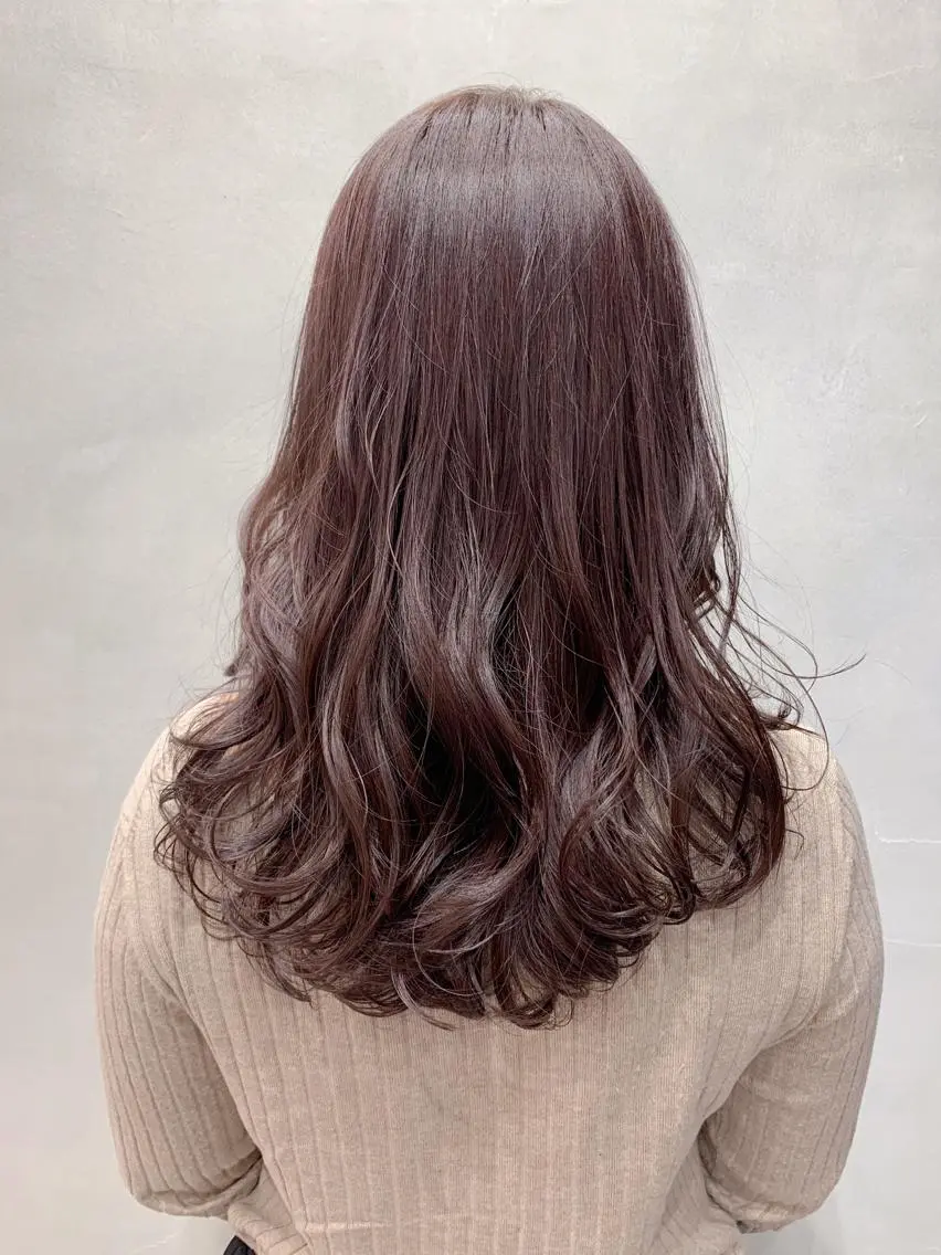 セミロング カラー パーマ ヘアアレンジ 個室で似合わせ好印象 🧡外山弥千代のヘアスタイル