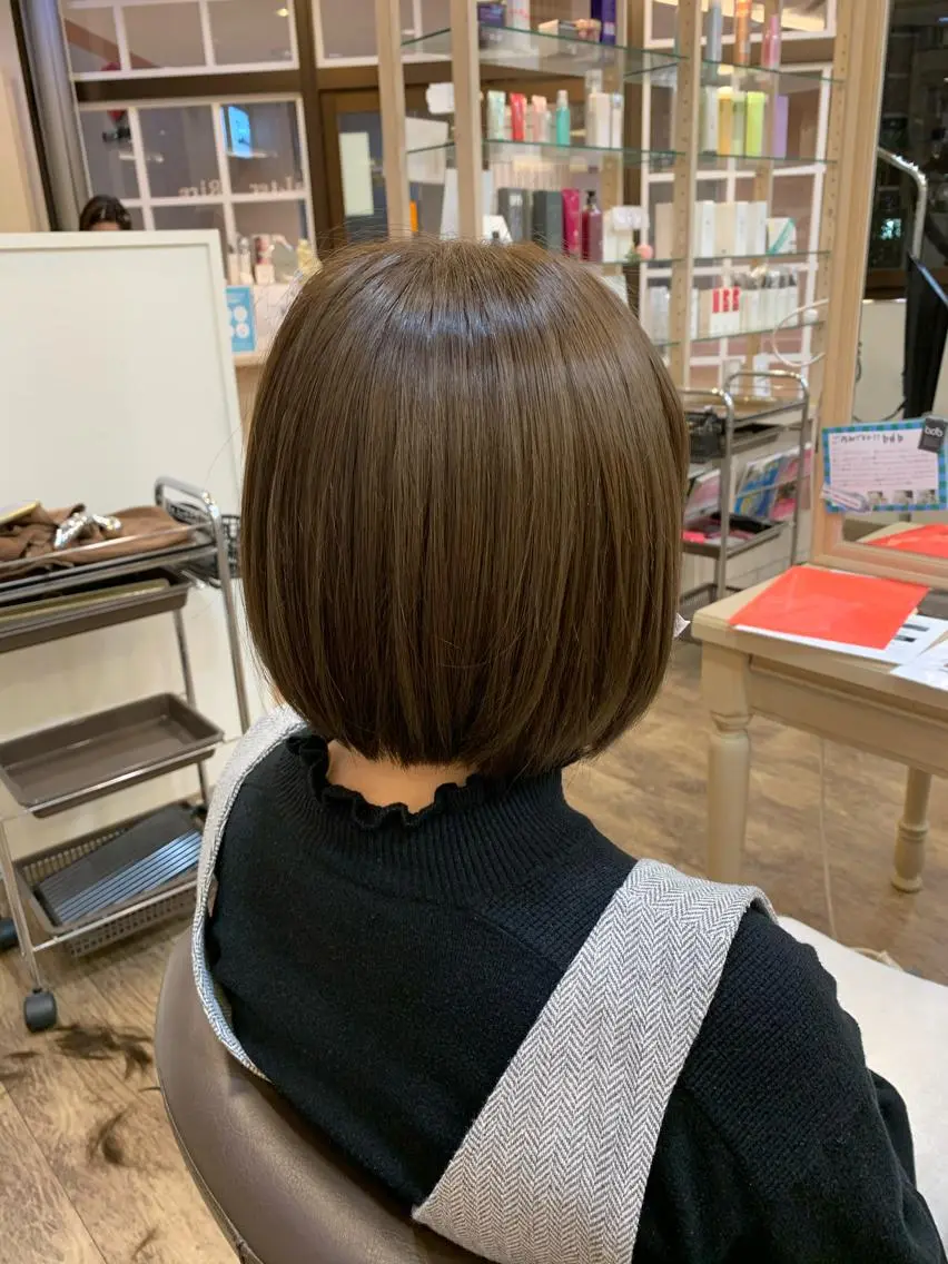 ショート カラー ベージュカラー オリーブベージュ ヘアカラー 🦋艶モテカラー/ヘ アセット🦋YURIのヘアスタイル