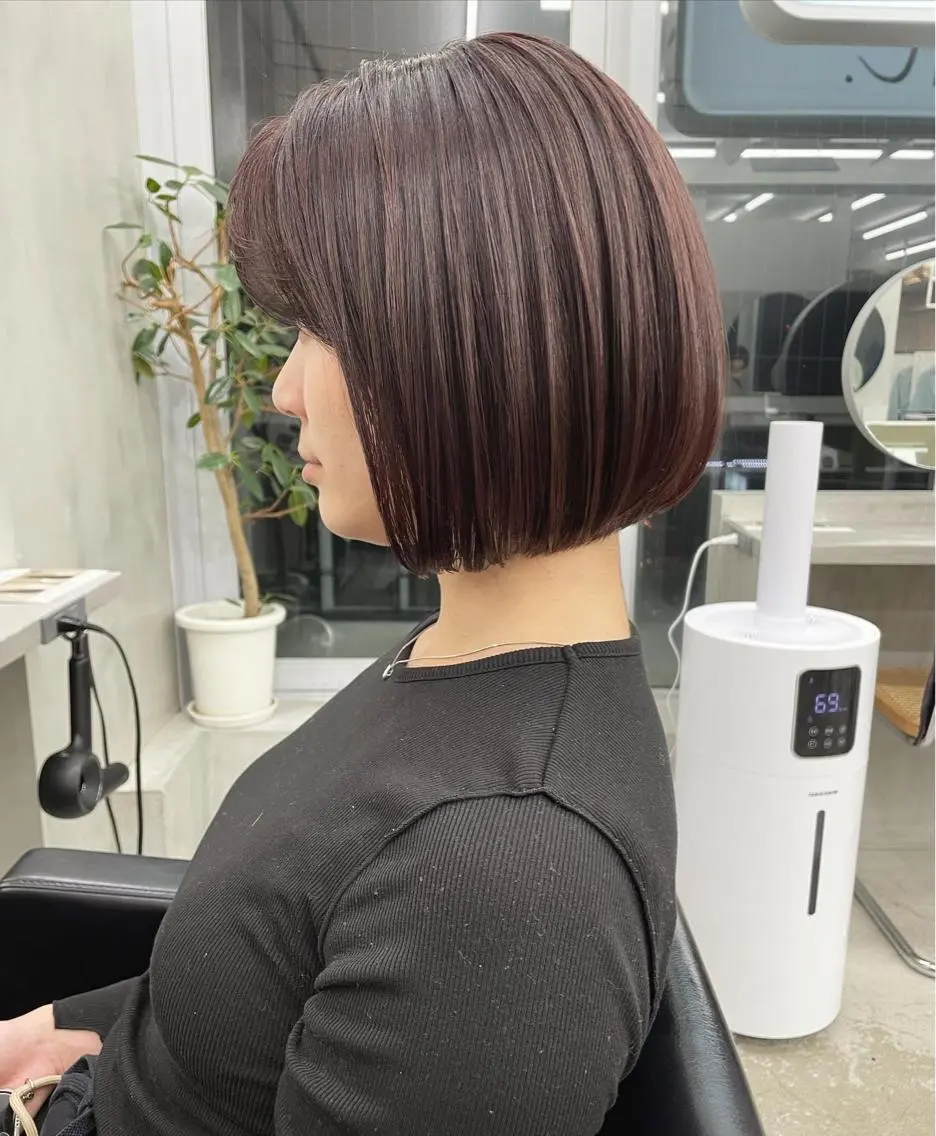 ショート カラー カット ヘアカラー トリートメント 👑ボブはお任せ ミヤノ👑のヘアスタイル