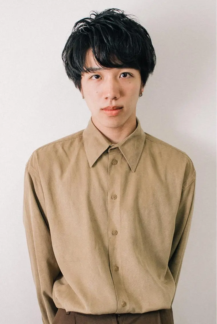 ミディアム メンズ 千葉 慎也のヘアスタイル
