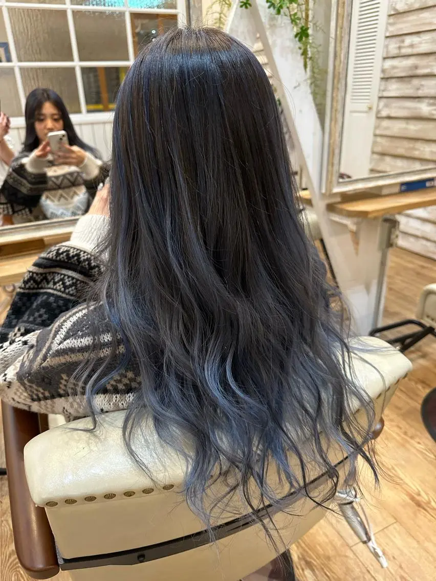 カラー バレイヤージュ ハイライトカラー ボブ、レイヤー、 ハイトーン、古淵のヘアスタイル