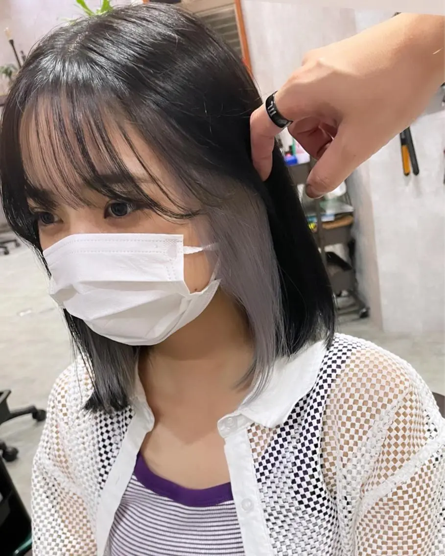 ミディアム andKおもろまち店 艶ダブルカラー✨のヘアスタイル