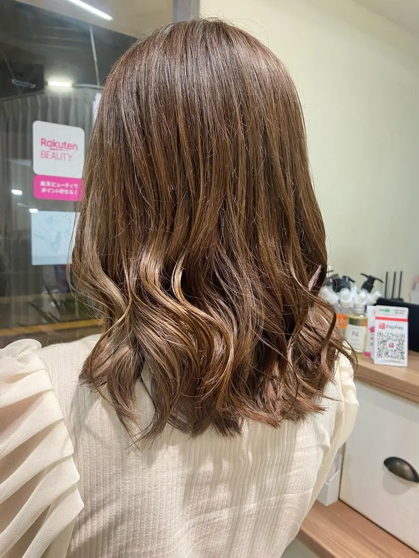 カラー ベージュカラー 透明感カラー 後藤 瀬奈のヘアスタイル