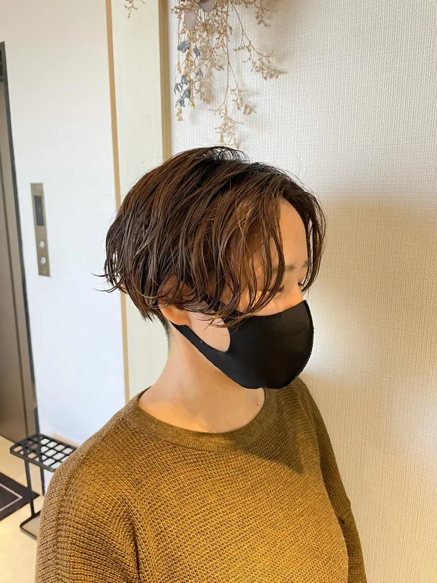 ショート パーマ ハンサムショート ショートヘア EMANON 吉祥寺北口のヘアスタイル