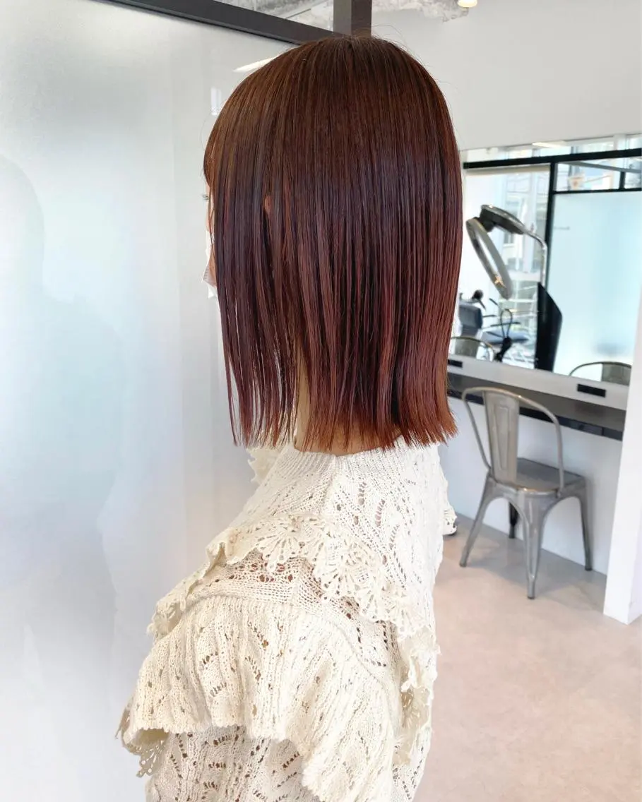 ミディアム カラー カット ヘアカラー マンツーマン半個室 tamuraのヘアスタイル