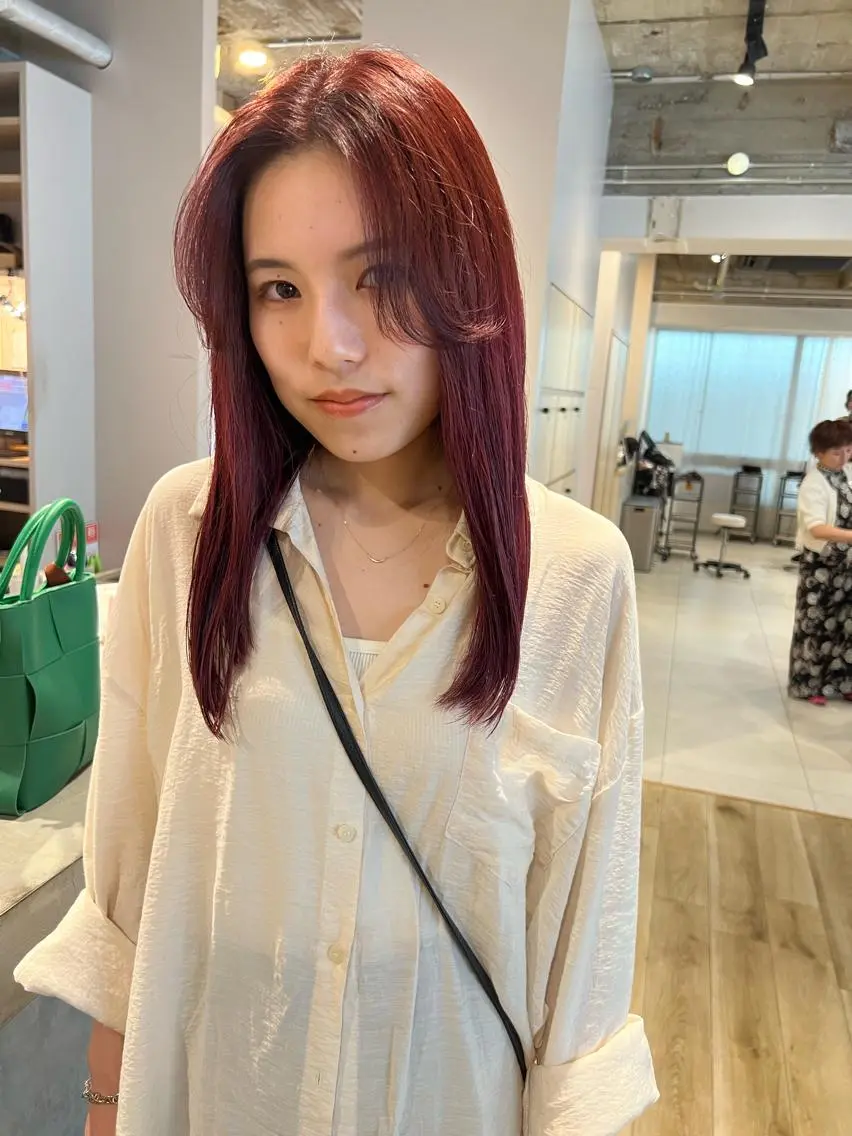 セミロング カラー カット ヘアカラー トリートメント SERENA ㅤのヘアスタイル