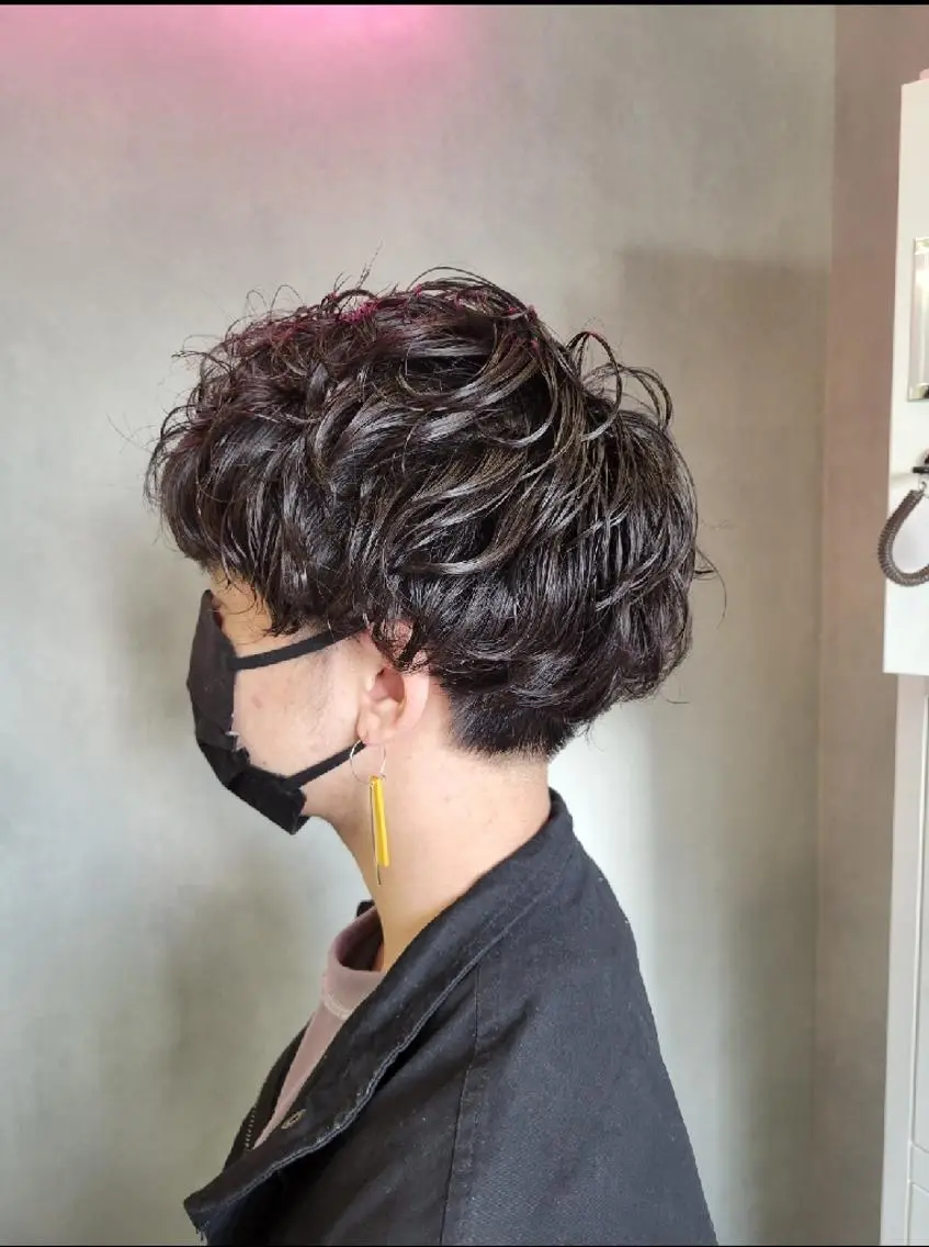 メンズ パーマ マッシュ メンズ/ショート /山田譲治✂️のヘアスタイル