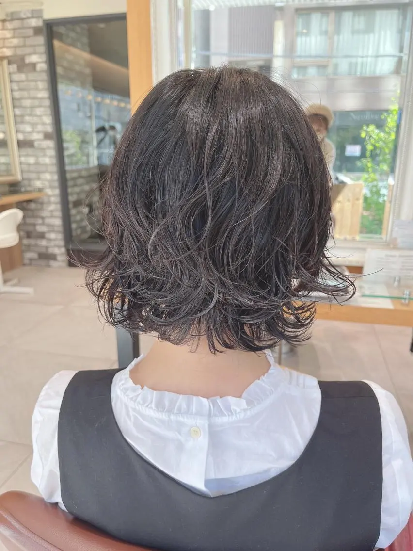 ミディアム パーマ カット パーマ 似合わせカット🌷関 郁美🌷のヘアスタイル