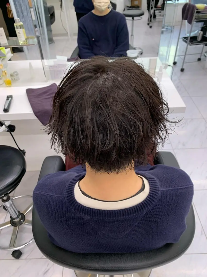 ショート カラー パーマ メンズ メンズパーマ特化 TAIGAのヘアスタイル