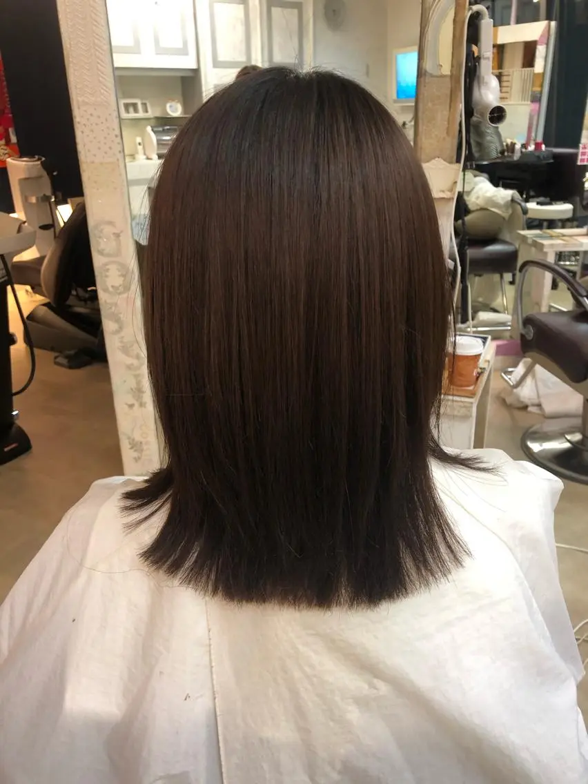 セミロング 縮毛矯正 GOSSIP信国 瑞絵のヘアスタイル