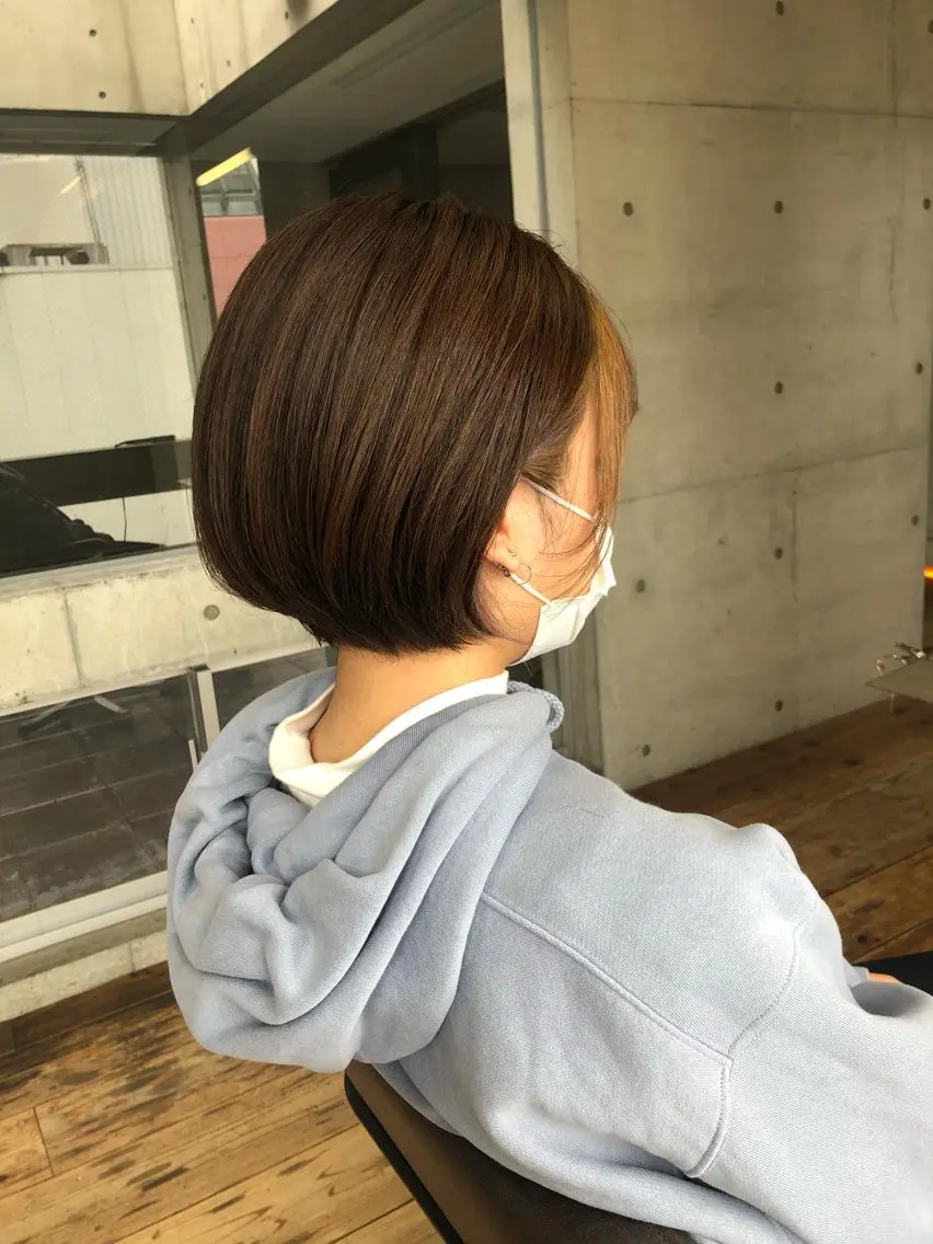 ショート カラー ベージュカラー インナーカラー ボブ ショートヘア nagisa /縮毛矯正のヘアスタイル