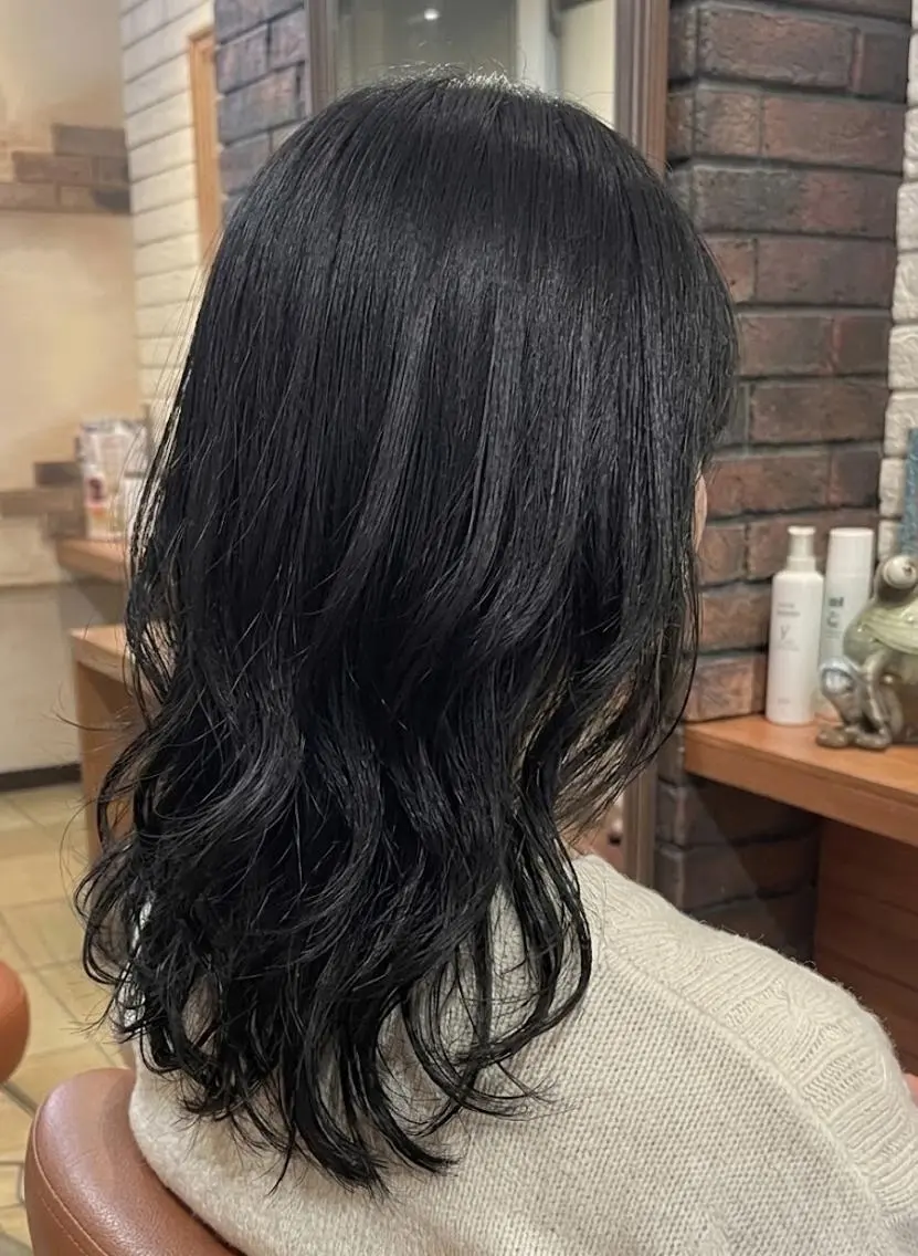 セミロング 韓国風ヘア レイヤーカット カット ヘアカラー トリートメント ヘッドスパ flencia 丸 和博｜カットのヘアスタイル