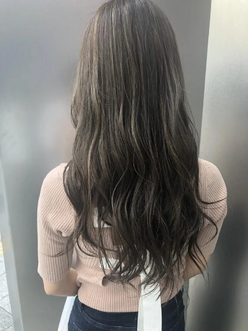ロング カラー ハイライトカラー 外国人風カラー ハイライト 竹内啓太 ボブのヘアスタイル