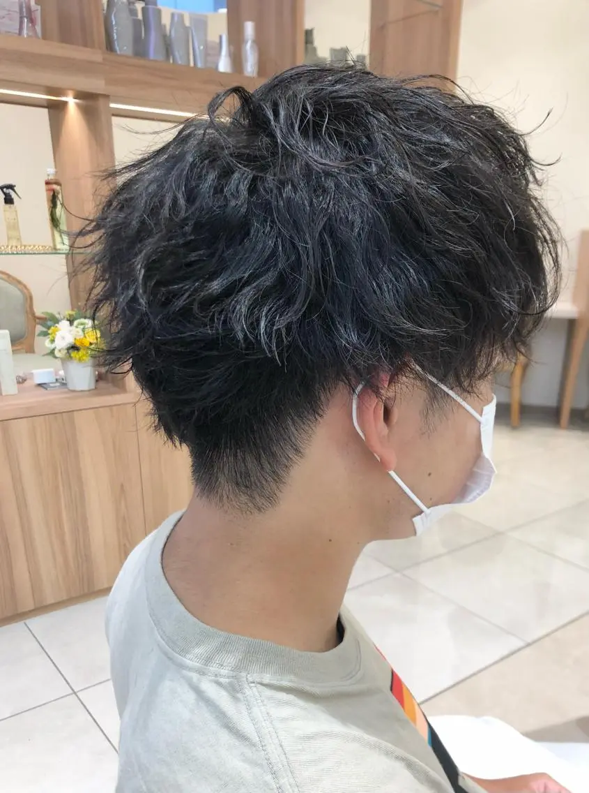 ショート パーマ メンズ カット ヘアカラー パーマ 小林 優太 メンズパーマ✨のヘアスタイル