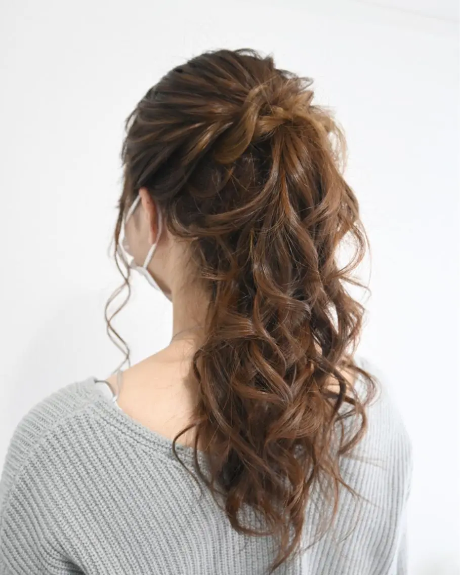 ヘアアレンジ 麻優 ヘアセットのヘアスタイル