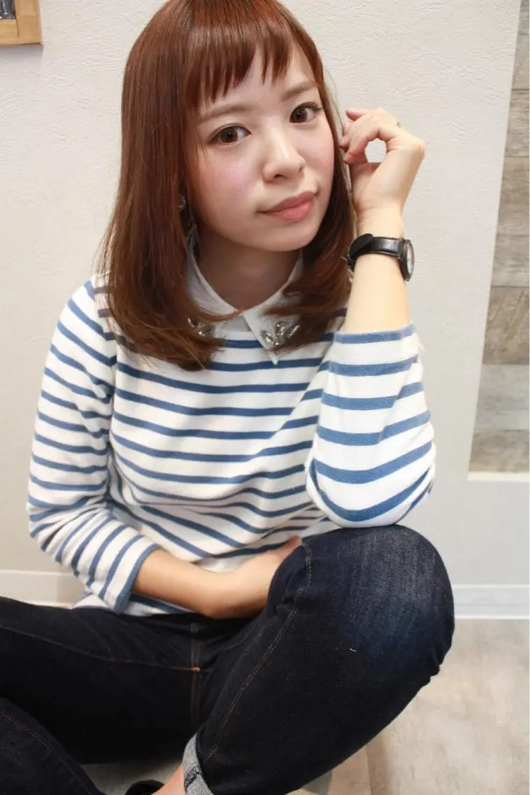ミディアム カラー パーマ ブリーチ イルミナカラー 髪質改善 トリートメント tuuli トゥーリのヘアスタイル