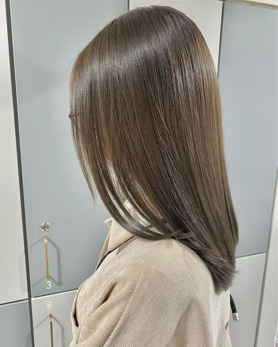 ミディアム カラー 透明感カラー 髪質改善 LOVESTOIKE 堂本のヘアスタイル