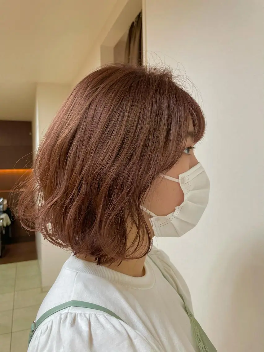 ミディアム カラー ヘアアレンジ ヘアカラー トリートメント 【Sweep】おじま のぞみのヘアスタイル