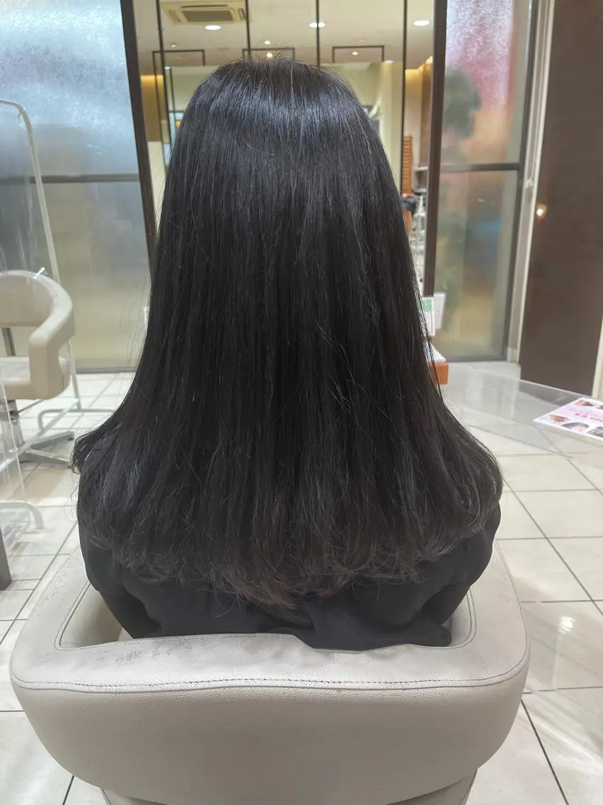 ロング カラー 黒髪 ピンクカラー カネヒラ リョウスケのヘアスタイル
