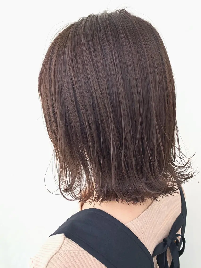 ミディアム カラー パーマ ヘアアレンジ メンズ グレージュ ラベンダーカラー ラベンダーグレージュ ラベンダーグレー ボブ Zina福岡天神🪞 髪質改善🪞レイヤーのヘアスタイル