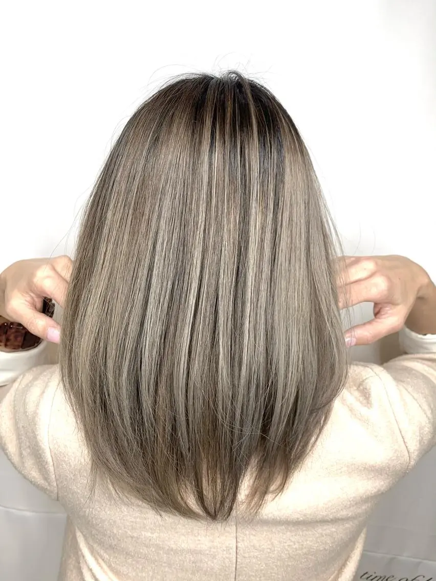 ミディアム カラー パーマ ヘアアレンジ メンズ キッズ ネイル マツエク・マツパ 髪質改善 艶髪🔵フセナオヤのヘアスタイル