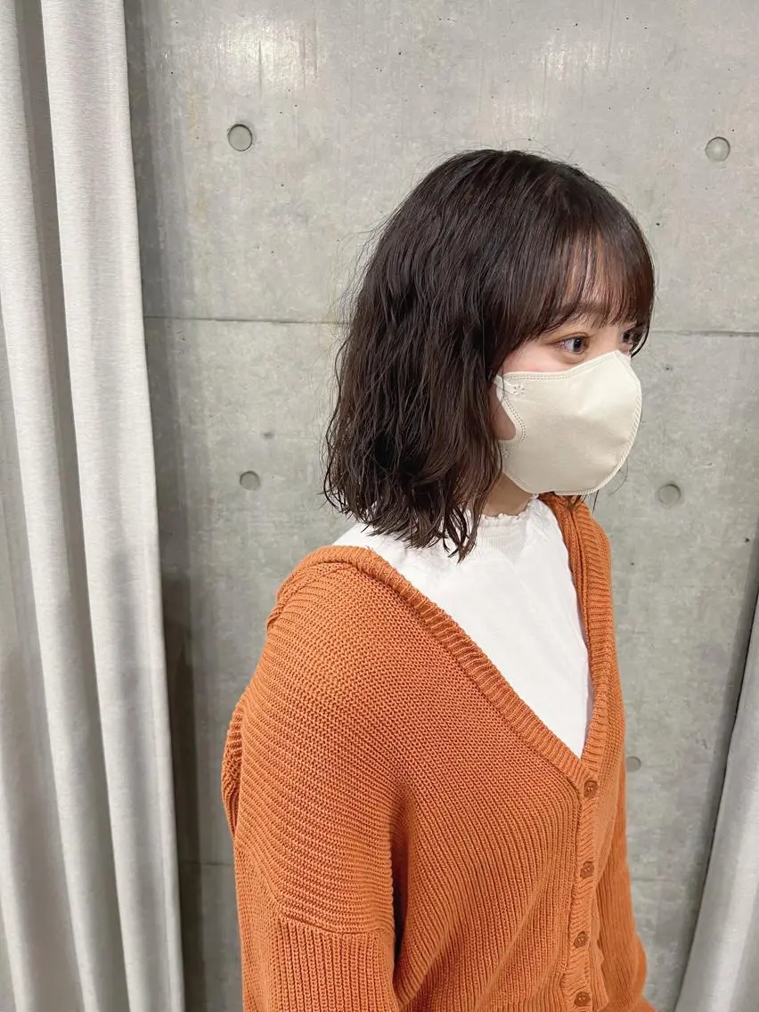 パーマ カット ヘアカラー パーマ ボブパーマコテ巻き風 パーマNo1深江秀平のヘアスタイル