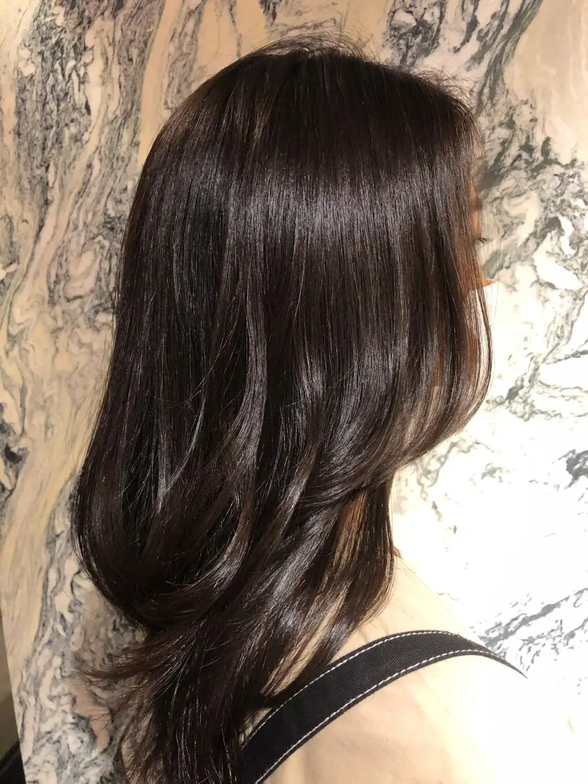 ロング 藤井 さと実のヘアスタイル