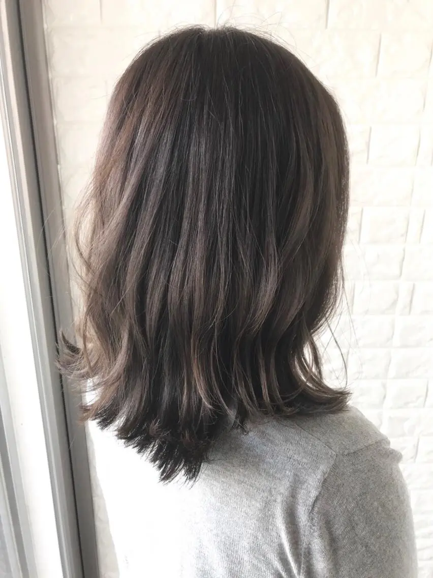 ミディアム カラー 透明感カラー グレージュ イルミナカラー 髪質改善縮毛矯正 美容師✂️山崎竜二のヘアスタイル
