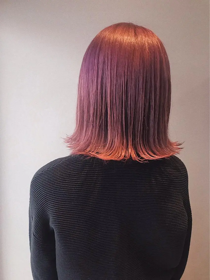 ショート カラー ヘアアレンジ ピンクカラー ヘアカラー トリートメント lani ブリーチ /ダブルカラーのヘアスタイル