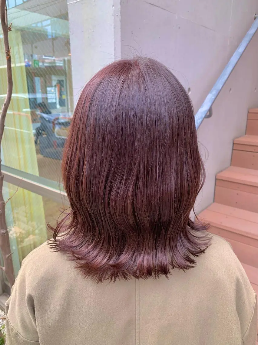 ミディアム ボブ カット ヘアカラー トリートメント 森山 佳小里/カラー /似合わせカットのヘアスタイル