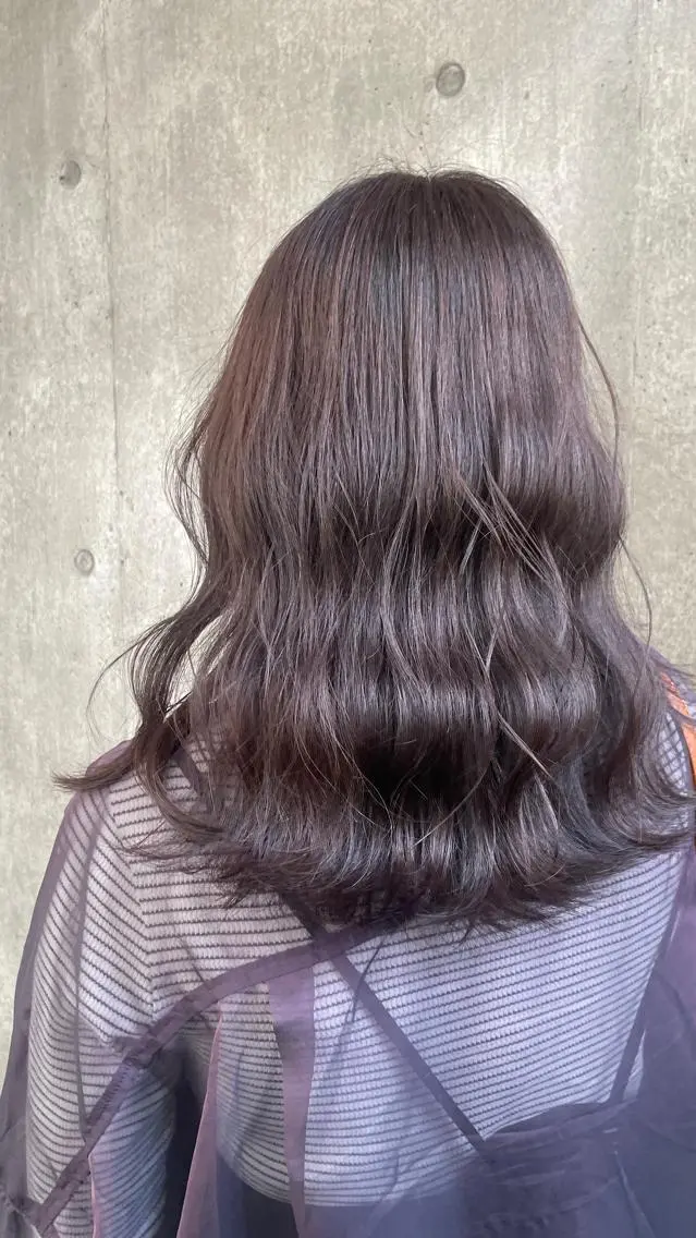 ミディアム カラー ミディアムパーマ 韓国風ヘア もりたみかこ 美容師お休み中のヘアスタイル