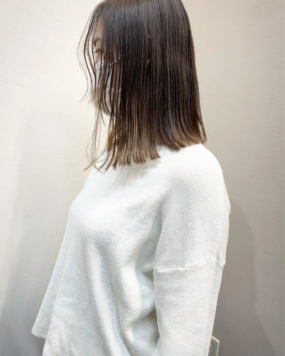 ミディアム カラー テトネ タカシのヘアスタイル