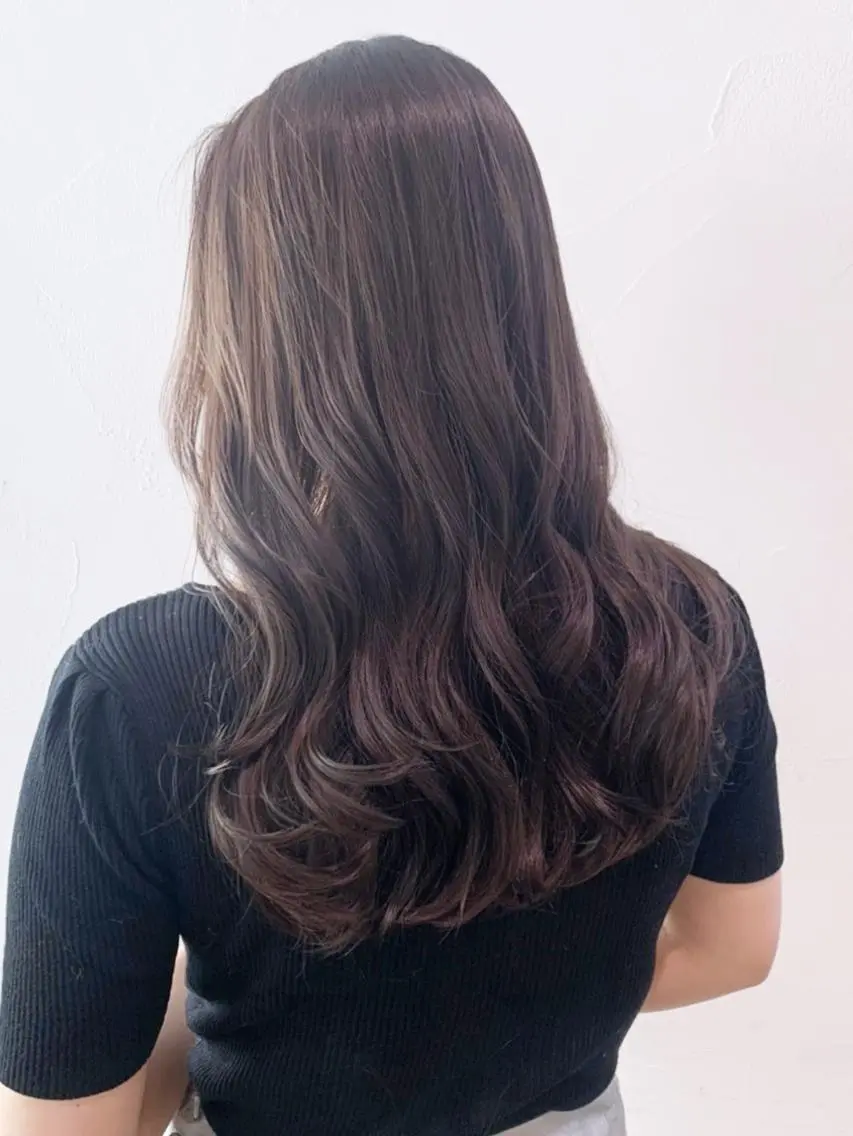 セミロング カラー パーマ ヘアアレンジ グレージュ ITbyALBUM 八王子店のヘアスタイル