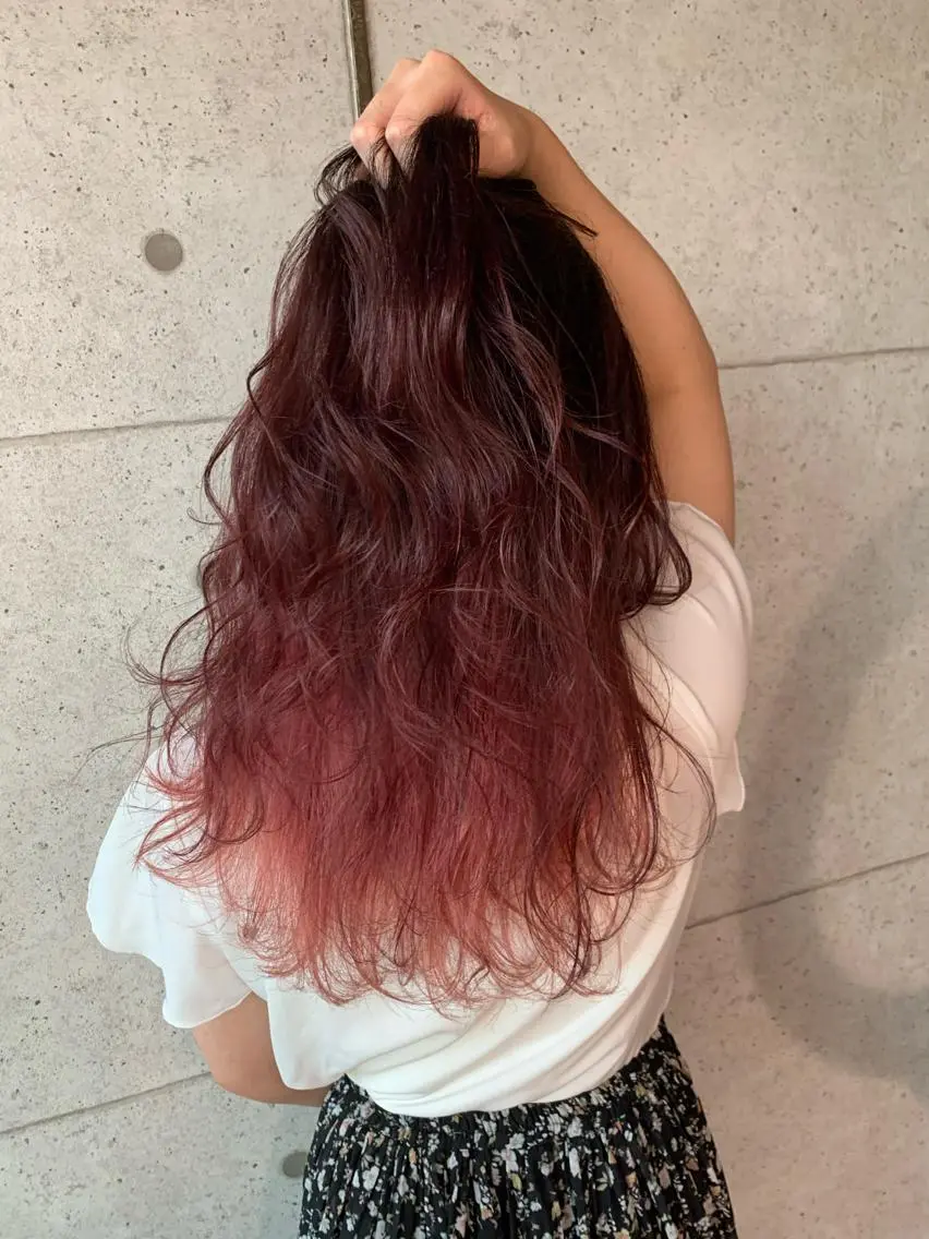セミロング カラー ヘアカラー 福森 みずきのヘアスタイル