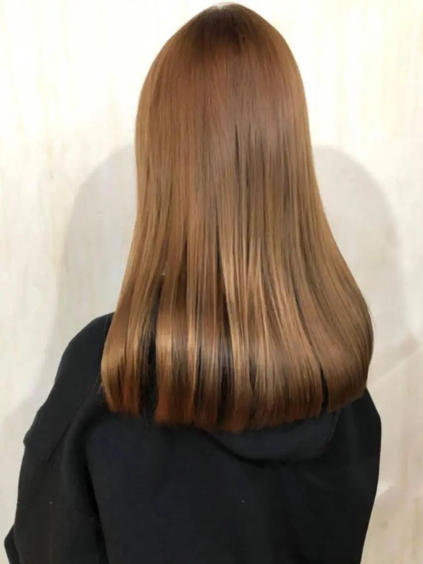 セミロング ヘアカラー トリートメント ボブ♡柔らかいカラー 實松栞理のヘアスタイル