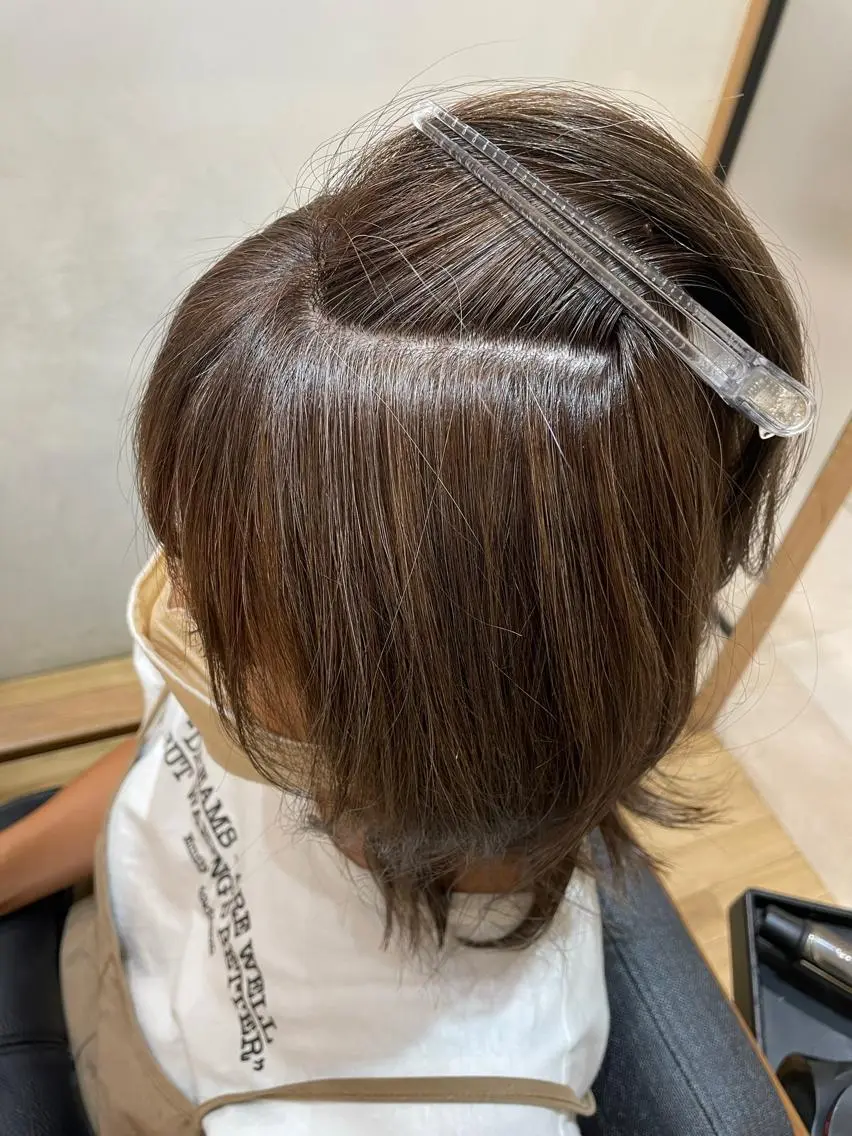 ミディアム ショートボブ ボブ ハイライト 髪質改善 シノハラ ガクト ショート/白髪ぼかしのヘアスタイル