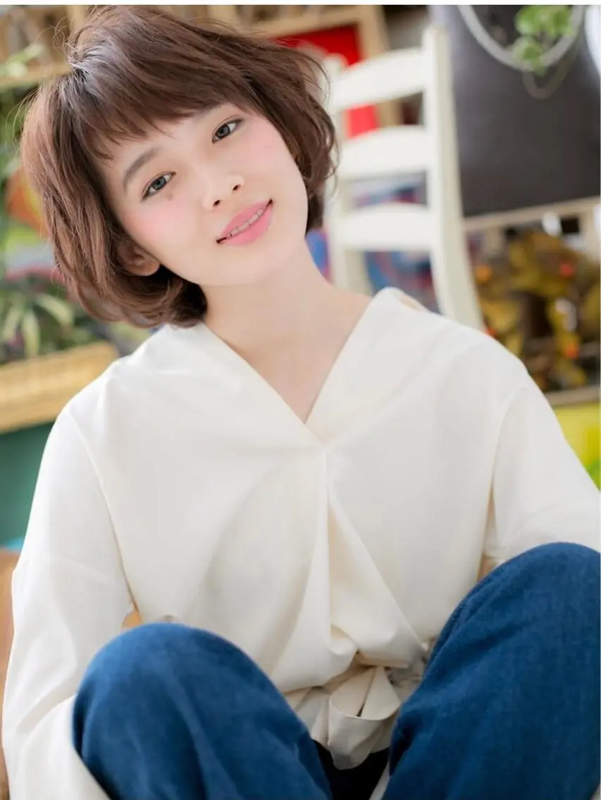 ミディアム パーマ カット パーマ トリートメント ヘッドスパ 🍀鶴貝 幸哉🍀のヘアスタイル