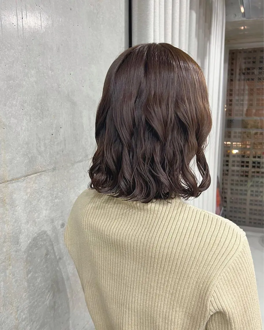パーマ カット パーマ トリートメント ボブパーマコテ巻き風 パーマNo1深江秀平のヘアスタイル