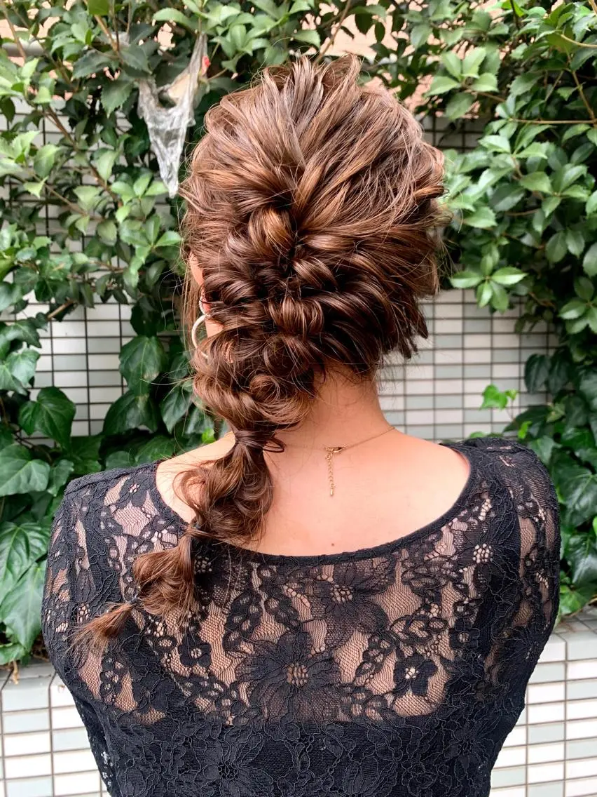 セミロング ヘアアレンジ ヘアセット カワシマ セイカのヘアスタイル