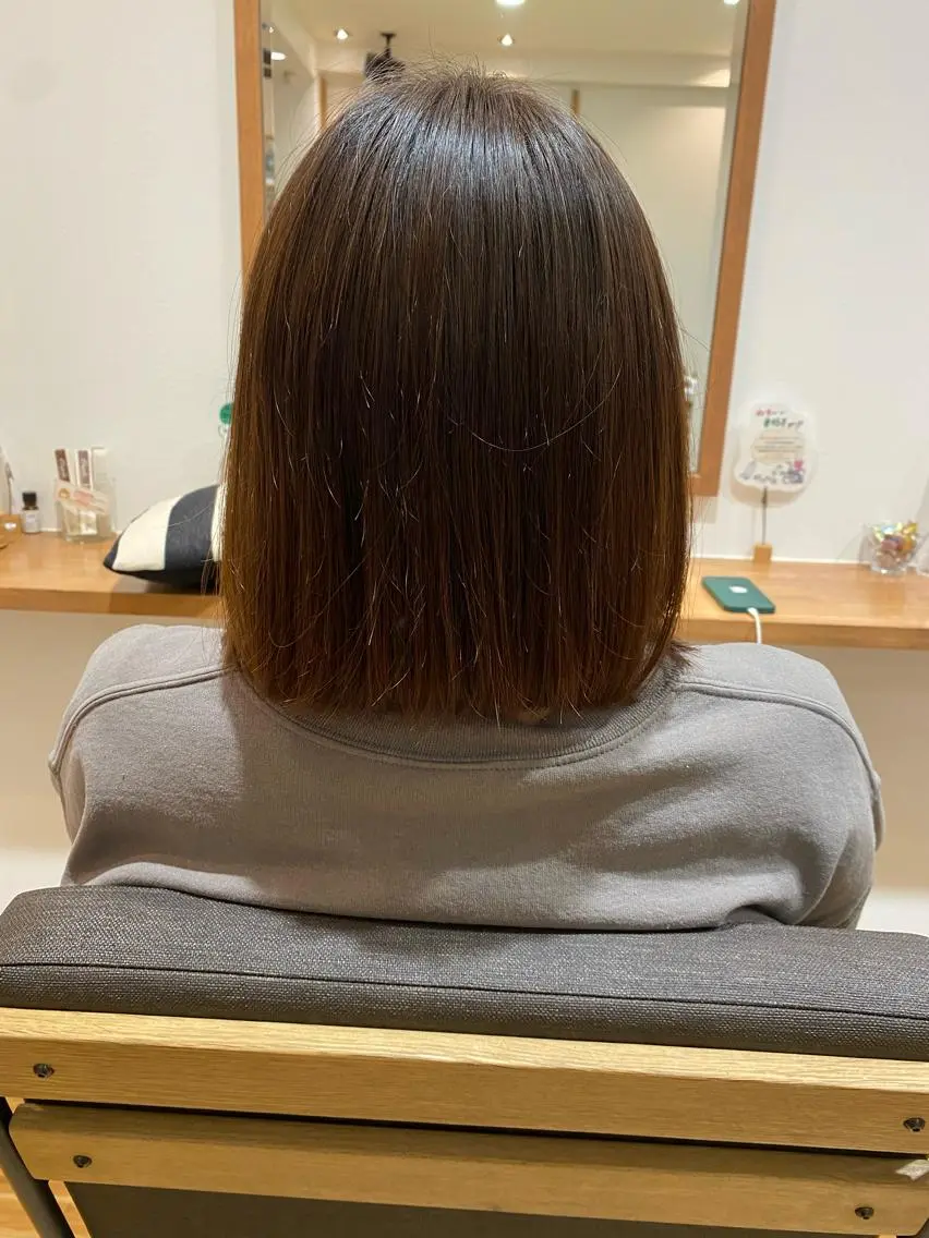 ミディアム 髪質改善 縮毛矯正 佐藤 かののヘアスタイル