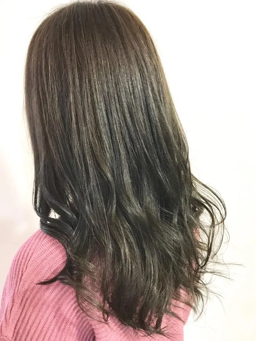 ミディアム カラー アッシュ アッシュグレー 💎髪質改善💎 デザイナーshinのヘアスタイル