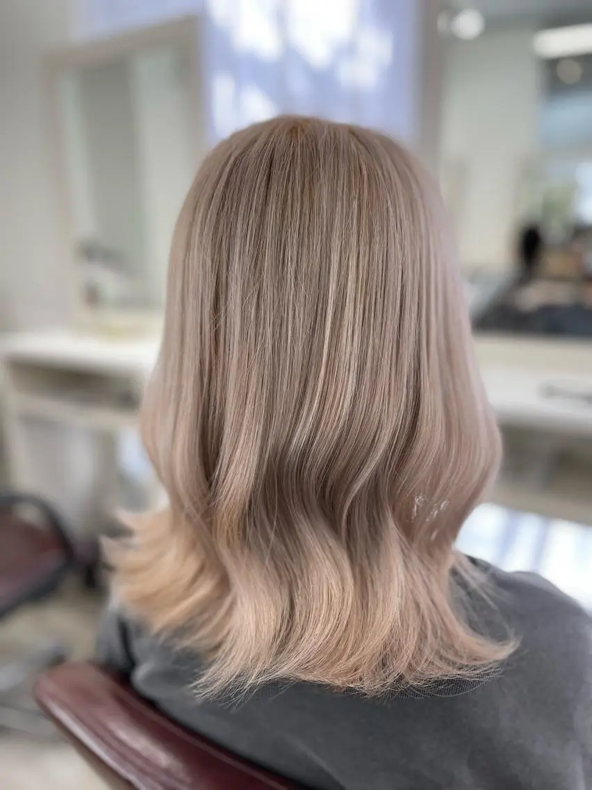 ミディアム カラー ヘアカラー ヘアセット 韓国ヘア🤍髪質改善 🇰🇷AKANEのヘアスタイル