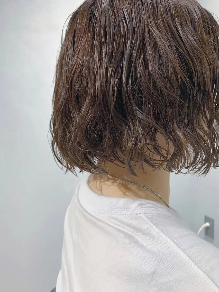 パーマ ボブパーマコテ巻き風 パーマNo1深江秀平のヘアスタイル