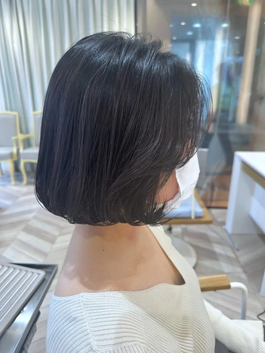ショート カット トリートメント 小顔レイヤー/ ベージュ🤍Rieのヘアスタイル