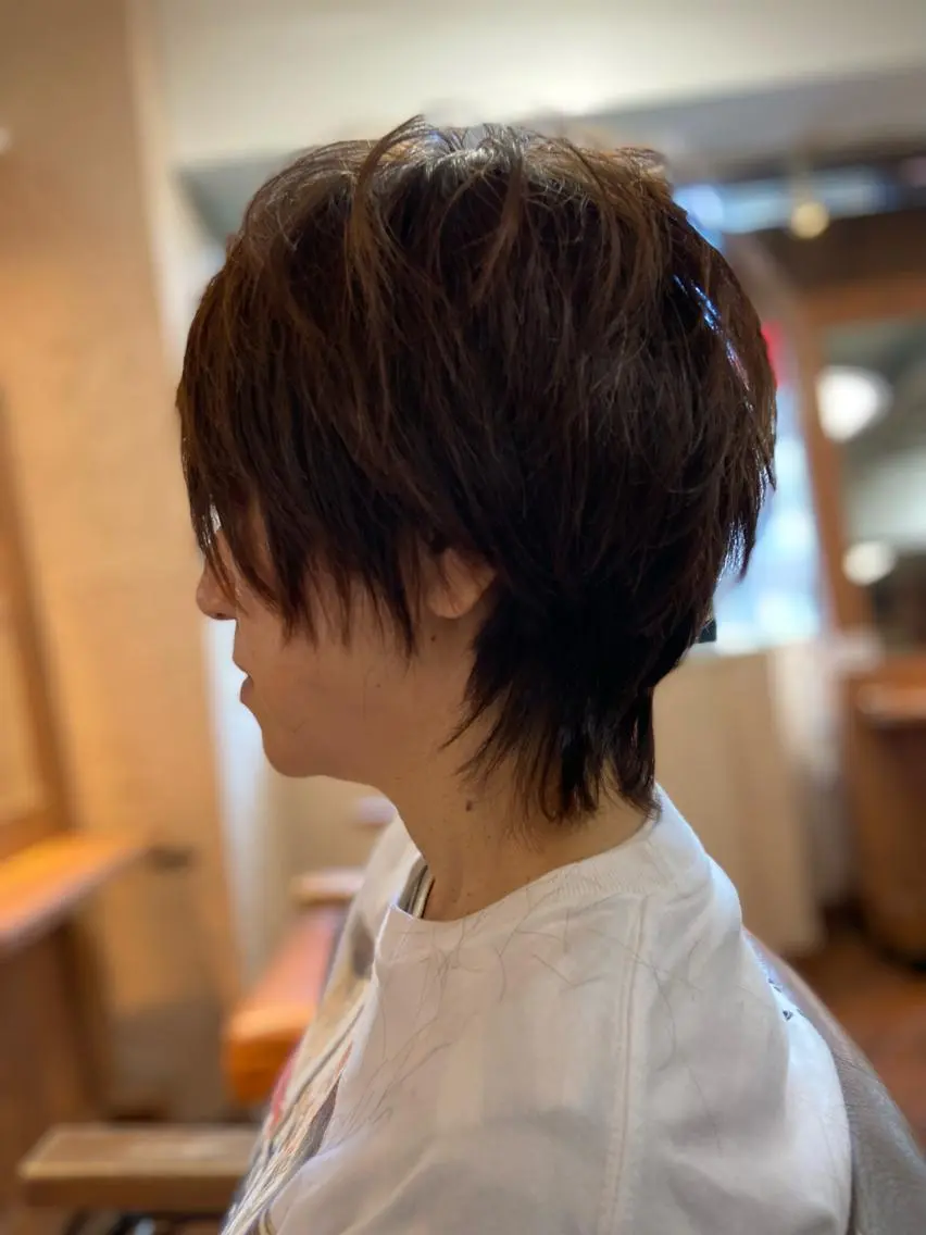 ショート カラー ショートヘア ウルフカット 艶髪/髪質改善/ レイヤー/鈴木慎一のヘアスタイル