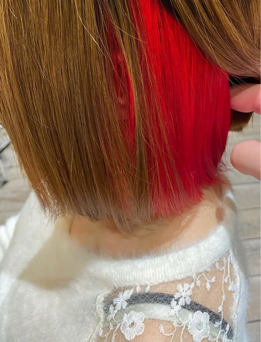 ショート カラー レッドカラー 船田 雅也のヘアスタイル