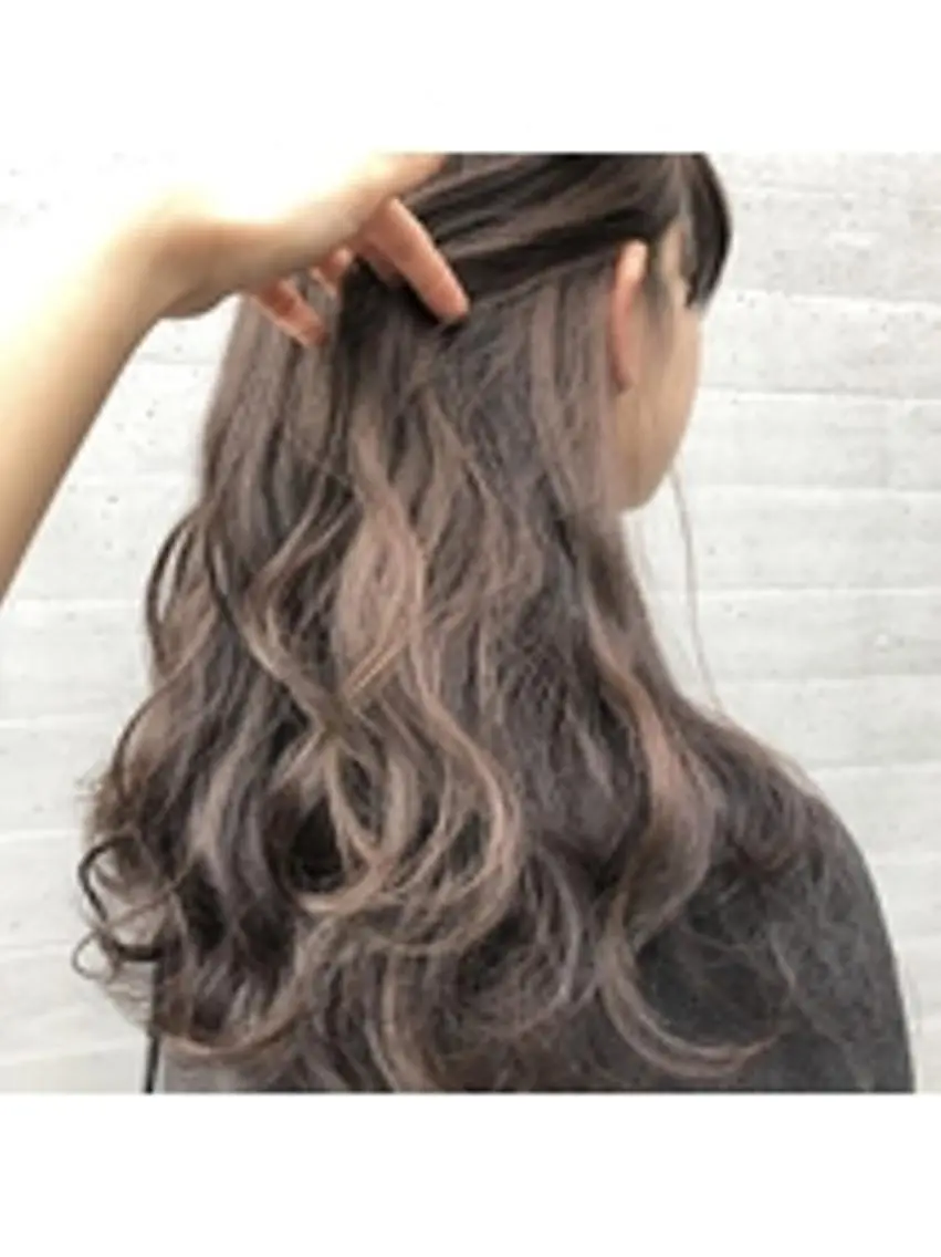 ロング カラー パーマ ヘアアレンジ 似合わせ×レイヤー× 髪質改善×t.yのヘアスタイル