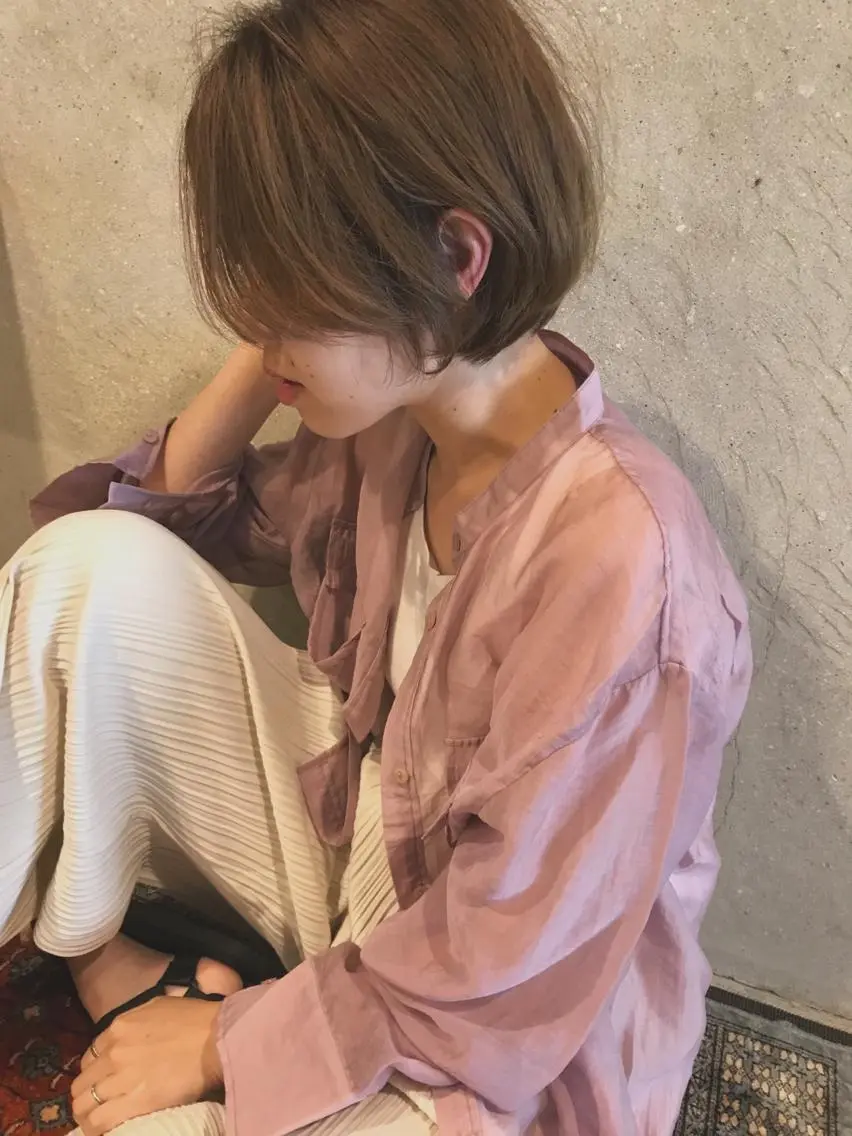 ショート カット ヘアカラー トリートメント ayane⭐️ボブ・ ショート・パーマのヘアスタイル