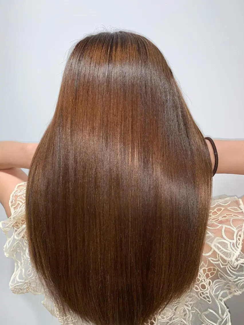 ロング カラー パーマ ベージュカラー ストレートパーマ カット ヘアカラー トリートメント 💛丁寧さNo.🥇 🧸片山智裕💛のヘアスタイル